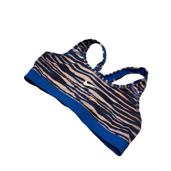 Nike zebra print sports bra sz xs no pads activewear yoga gym animal print - Picture 6 of 7